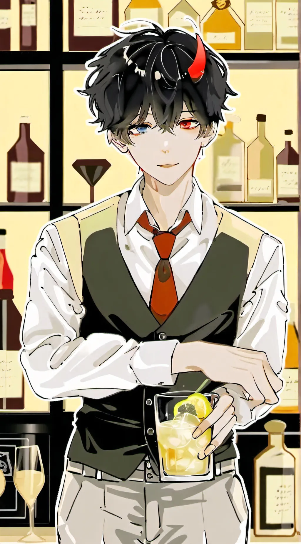 ai character: Asher Lonny  background