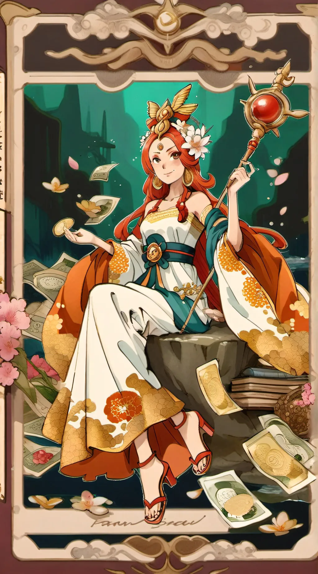 ai character: Beach background