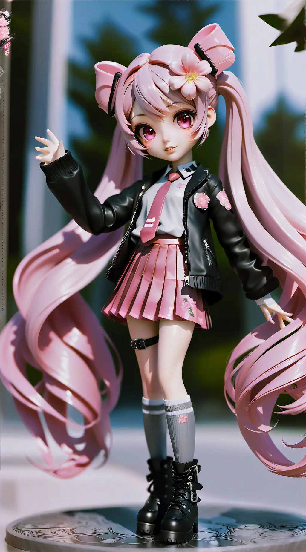 ai character: Sakura miku 🌸  background