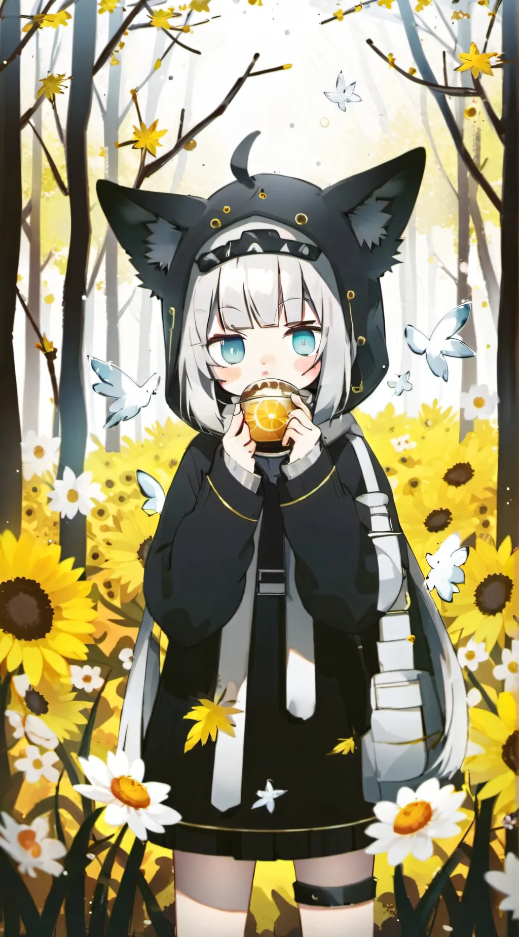 ai character: 𖤐♡𓆩༺Lynx༻𓆪♡𖤐 background