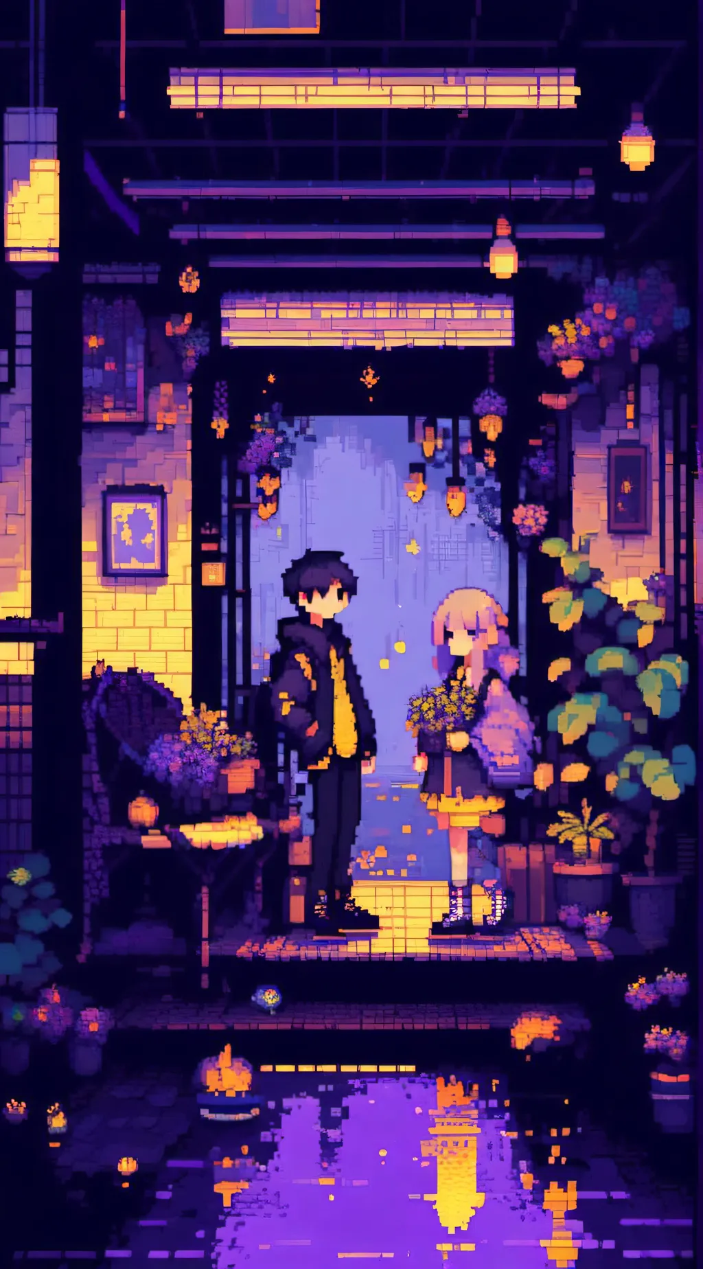 ai character: ShinKami 💛💜 background