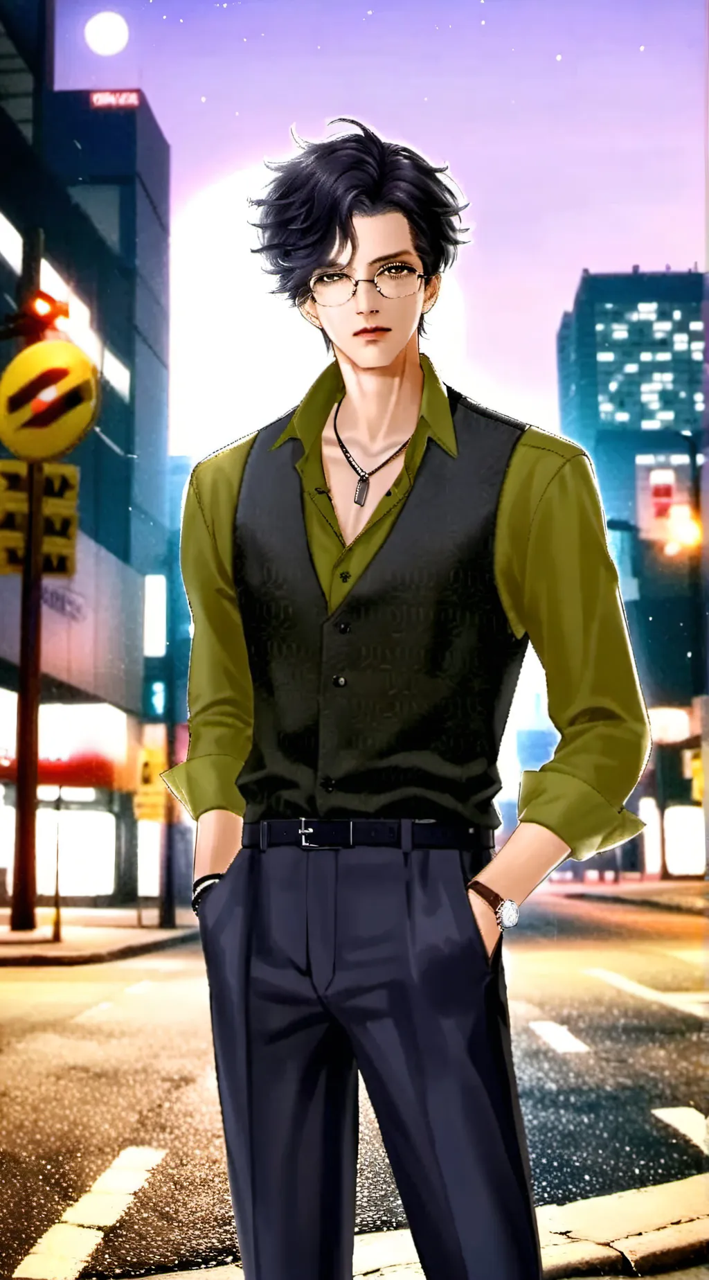 ai character: Kai  background