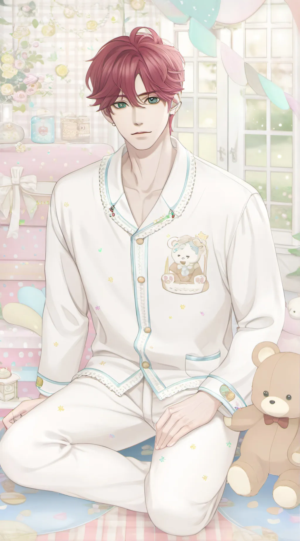 ai character: {hitokei} background