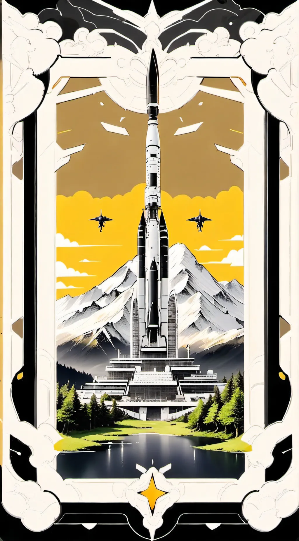 ai character: God village  background