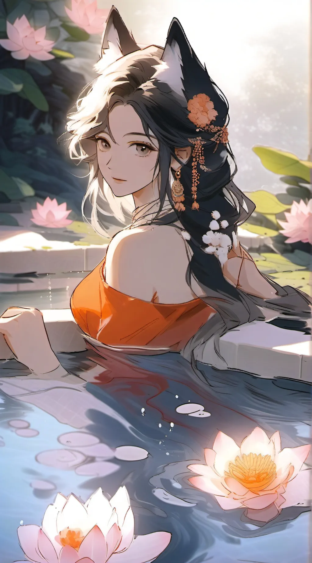 ai character: Aurora background