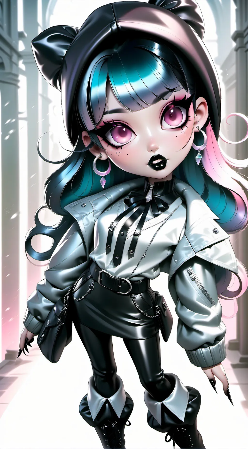 ai character: Lipstick girl background