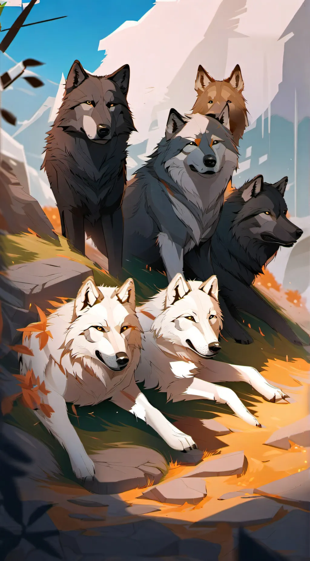 ai character: wolf pack background