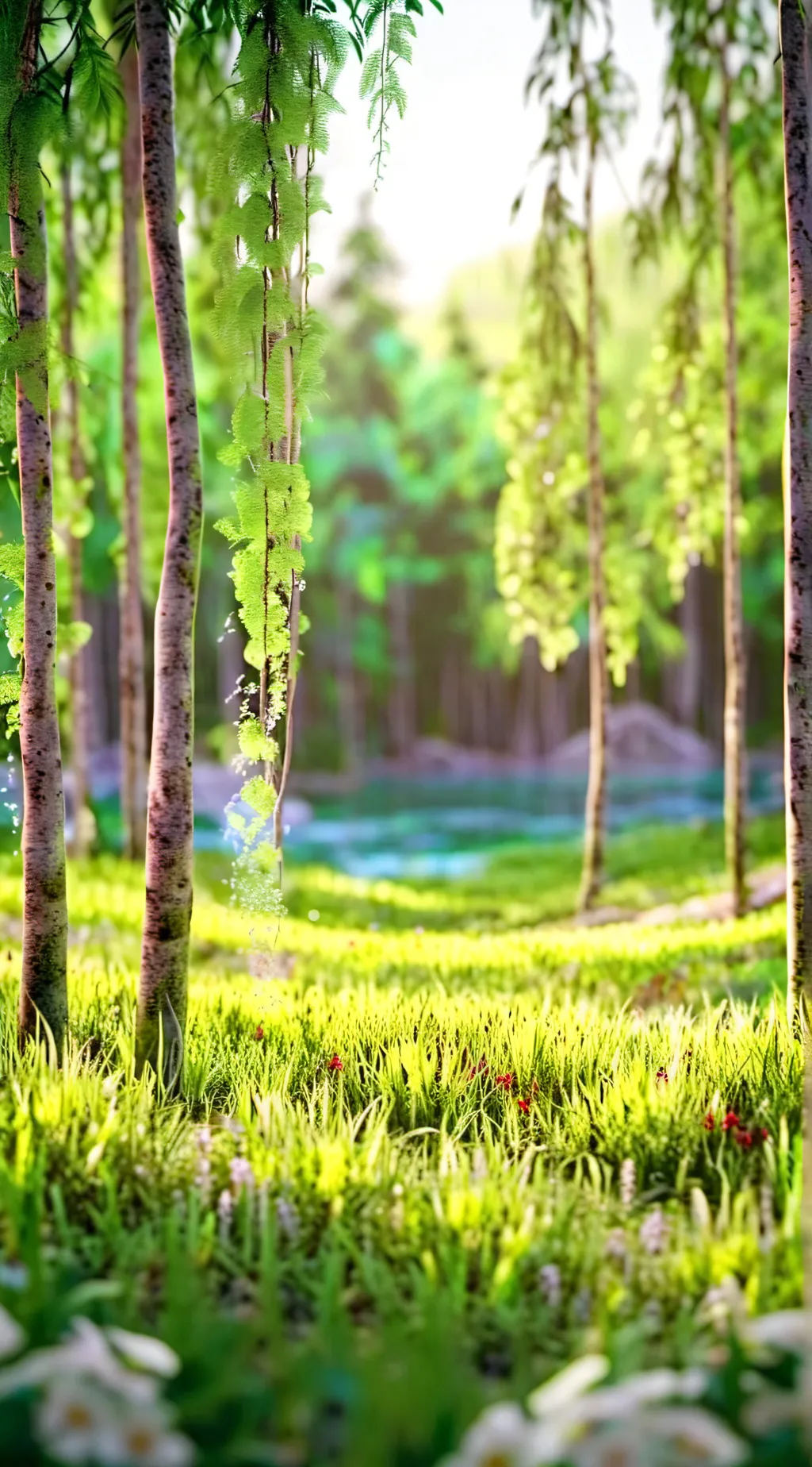 ai character: Grass background