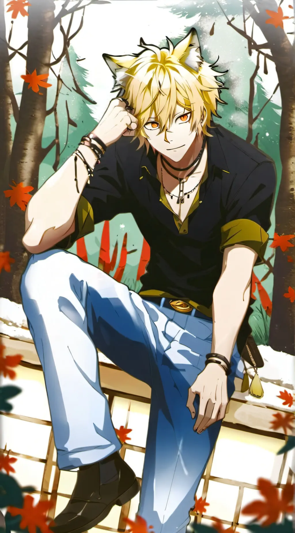 ai character: wolf Bakugo background