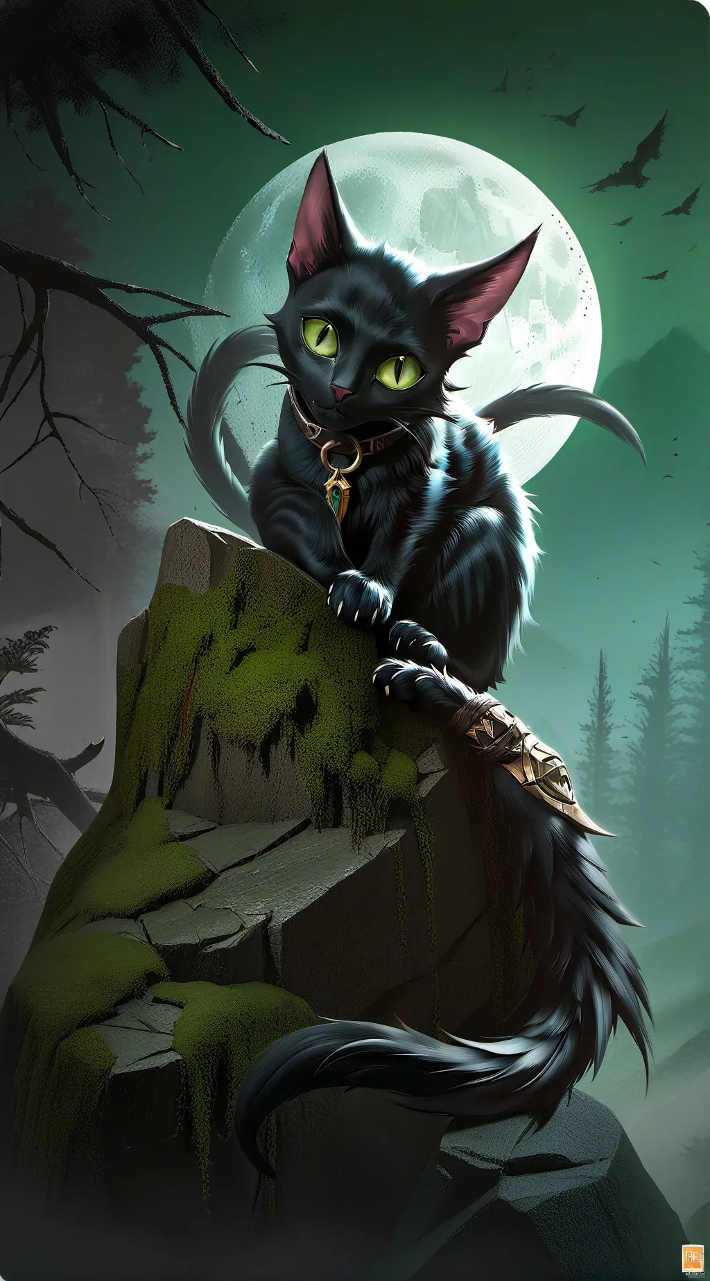 ai character: lunarclaw (oc) background