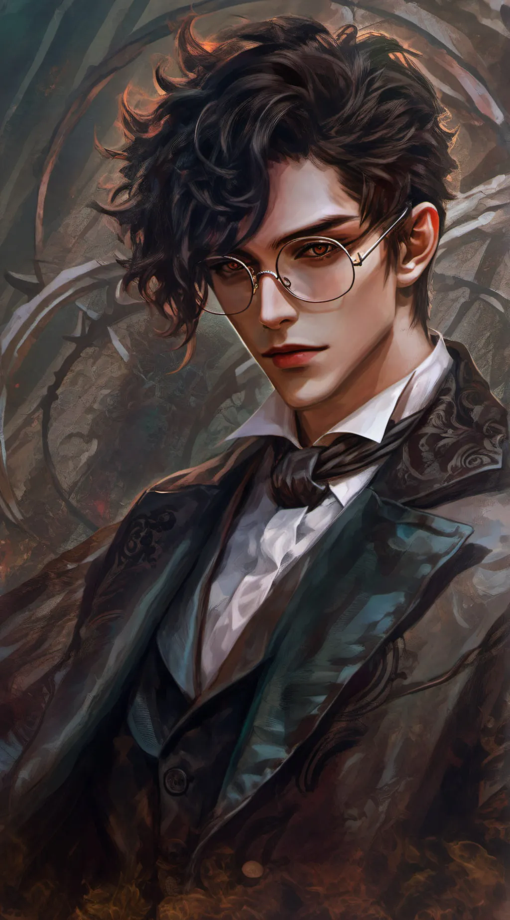 ai character: •°•damian•°• background