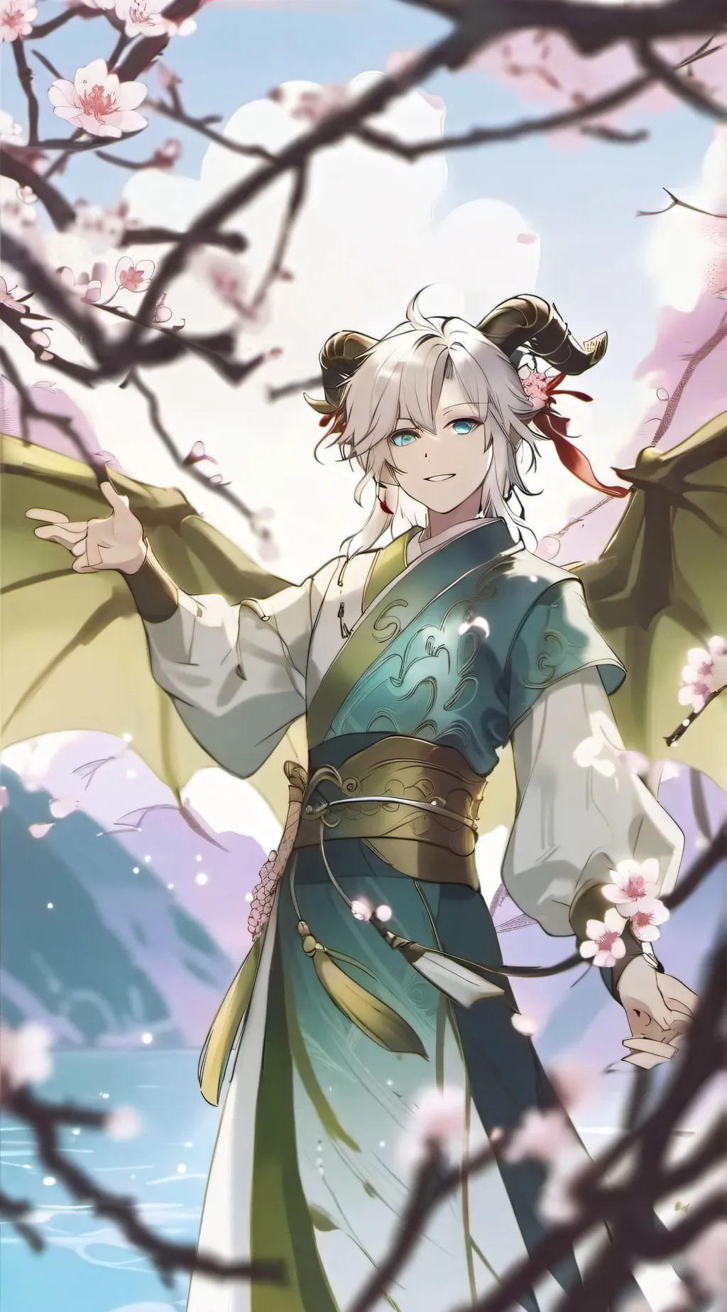 ai character: dragon man background