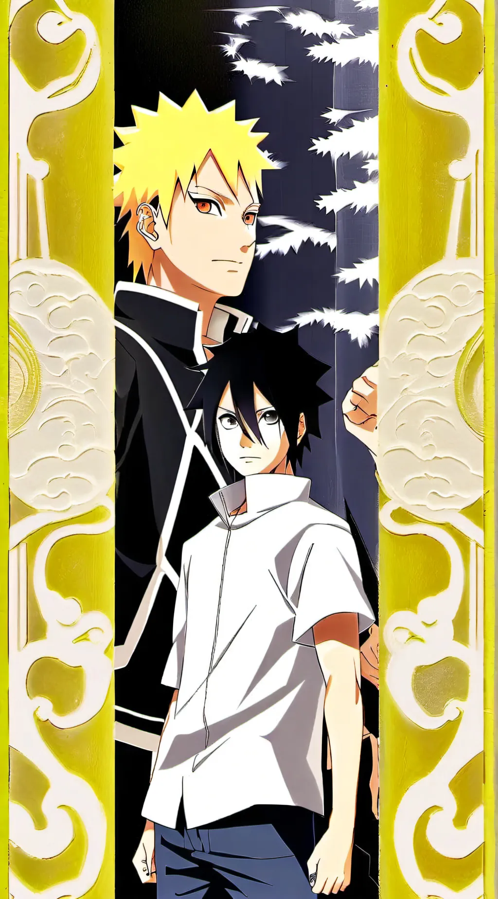 ai character: naruto vs sasuke background