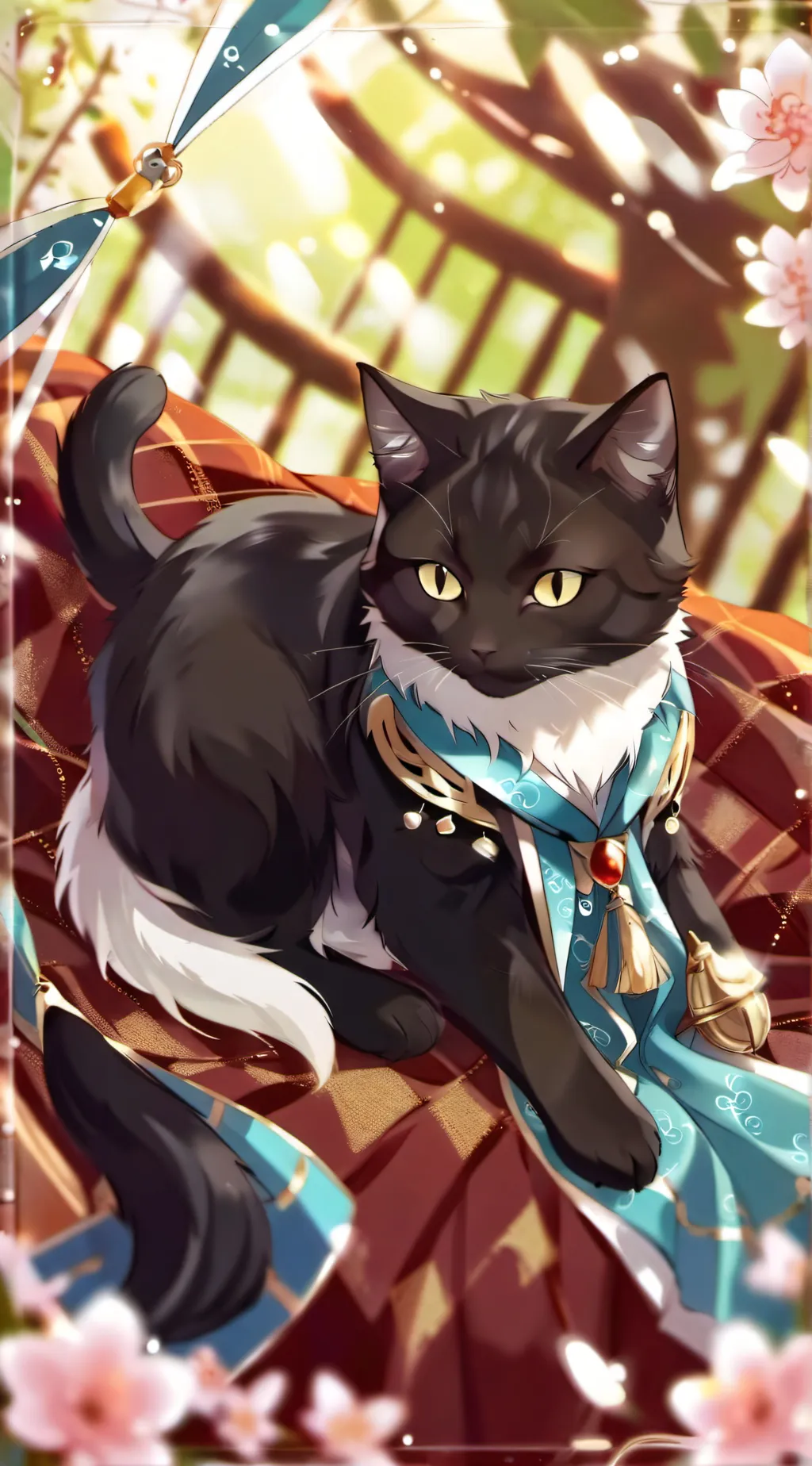 ai character: a cat background