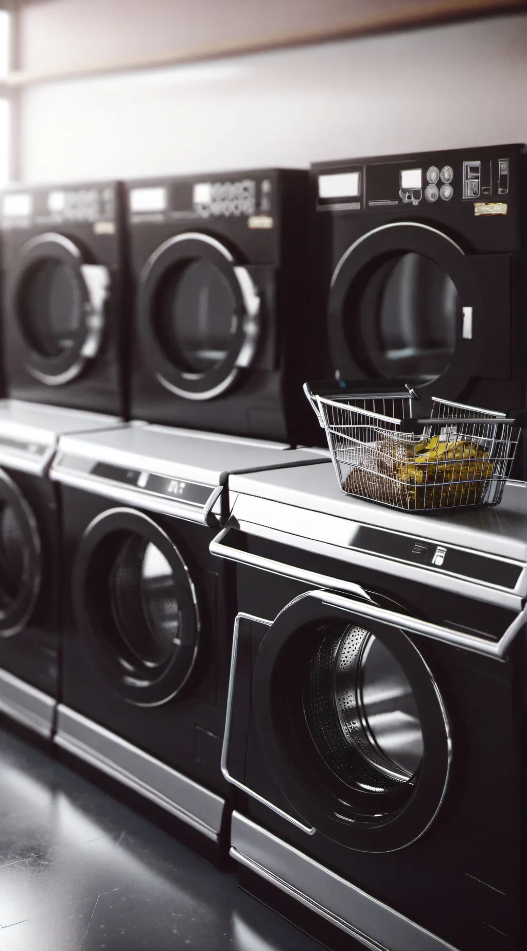 ai character: Laundromat background