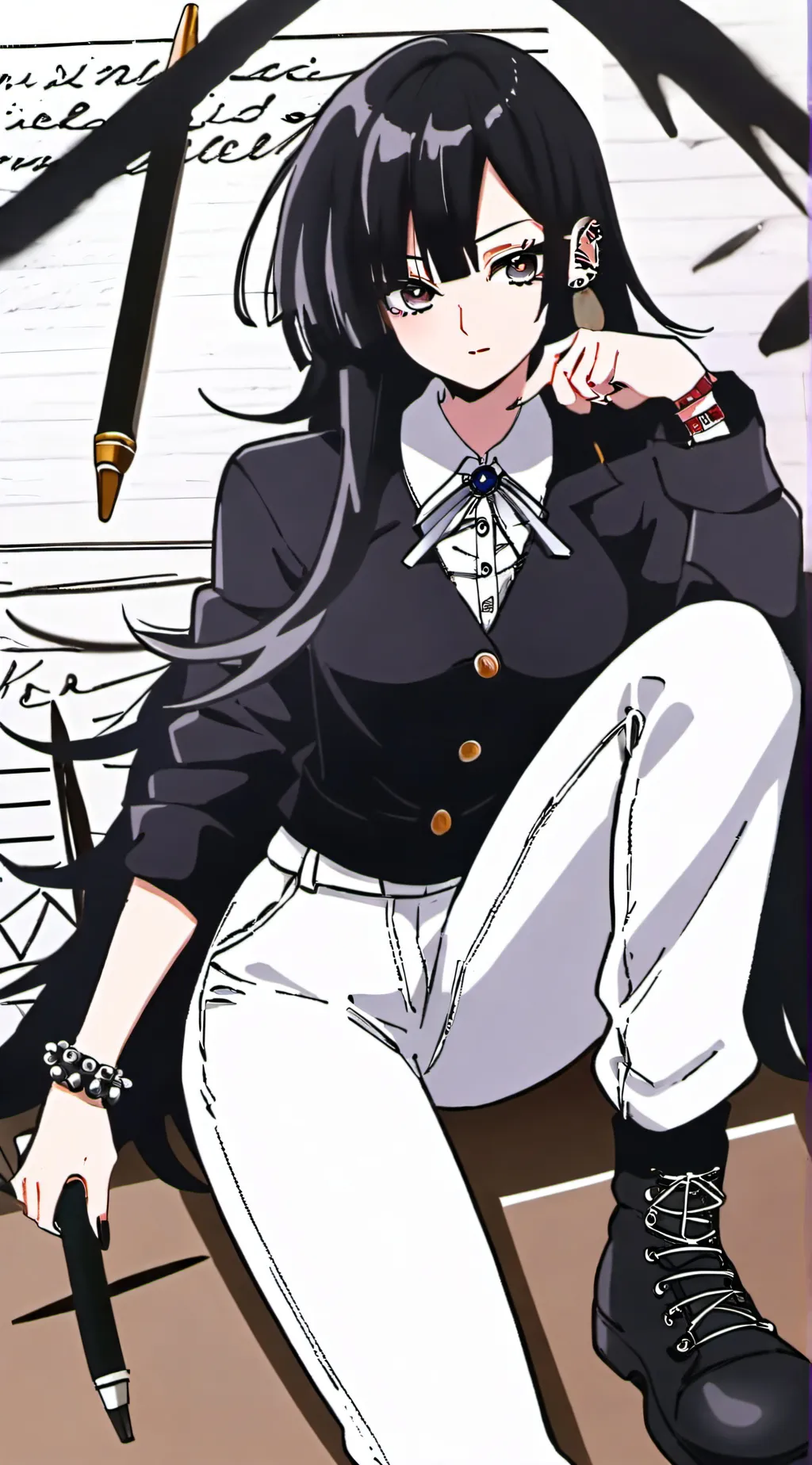 ai character: miss circle  background