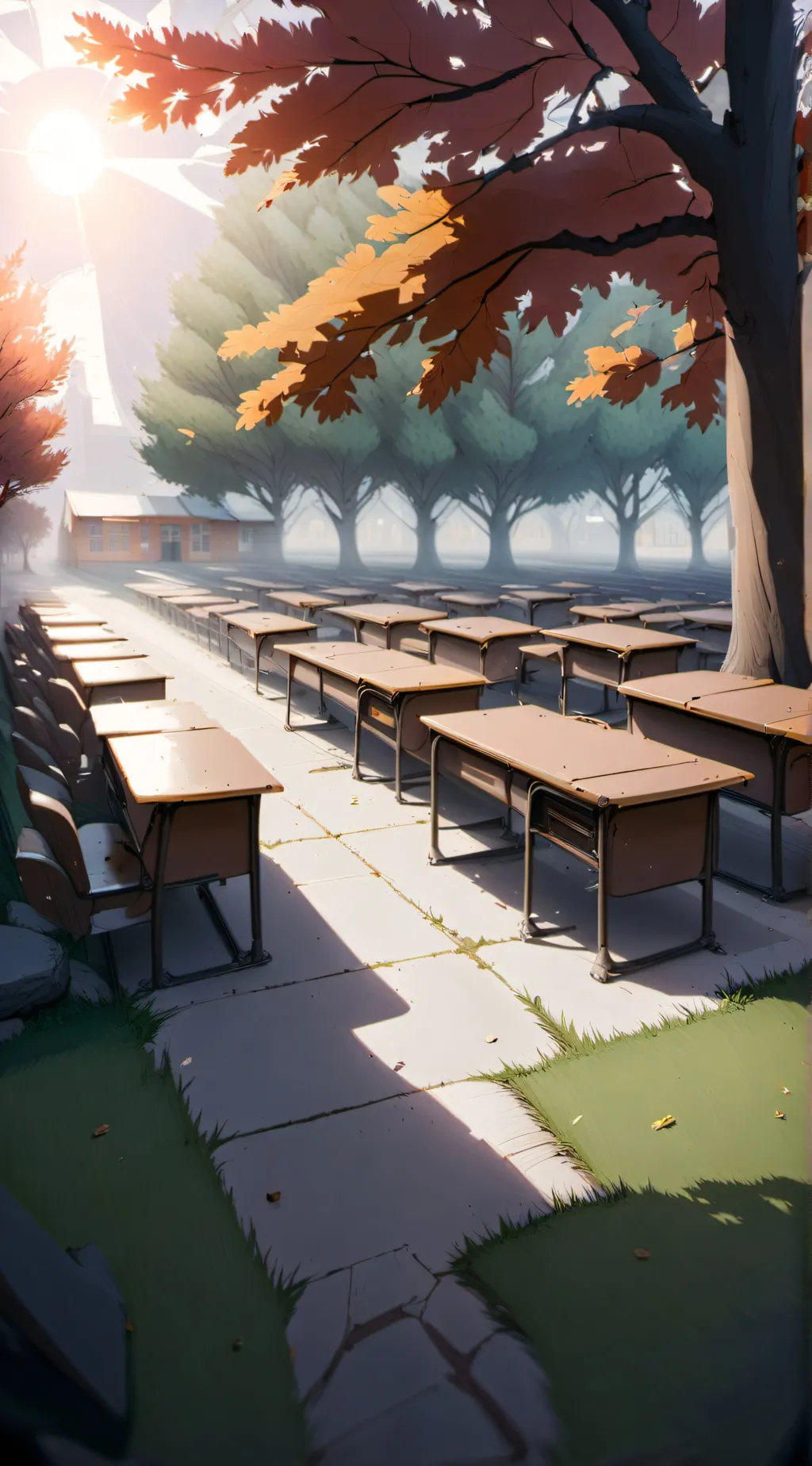 ai character: classroom at 8 am background