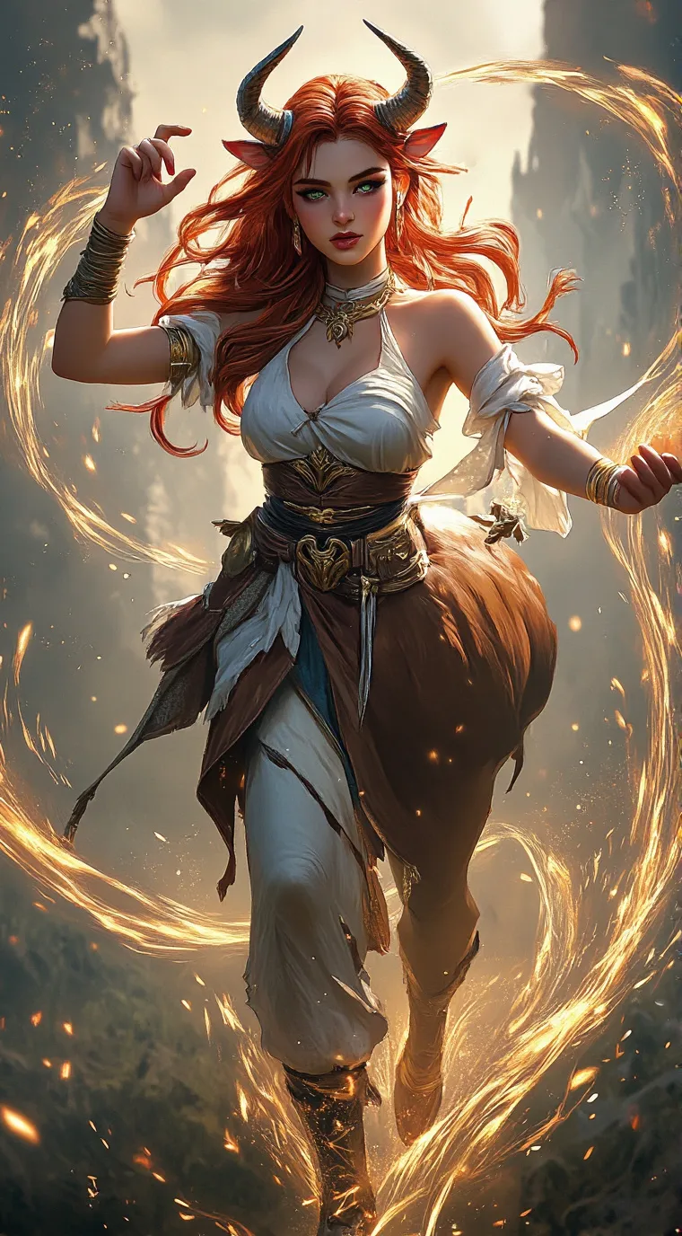 ai character: Sexy female cowMha background