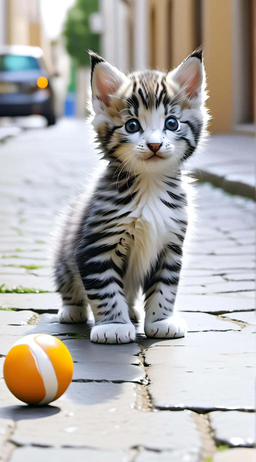 ai character: Ball Kitten background