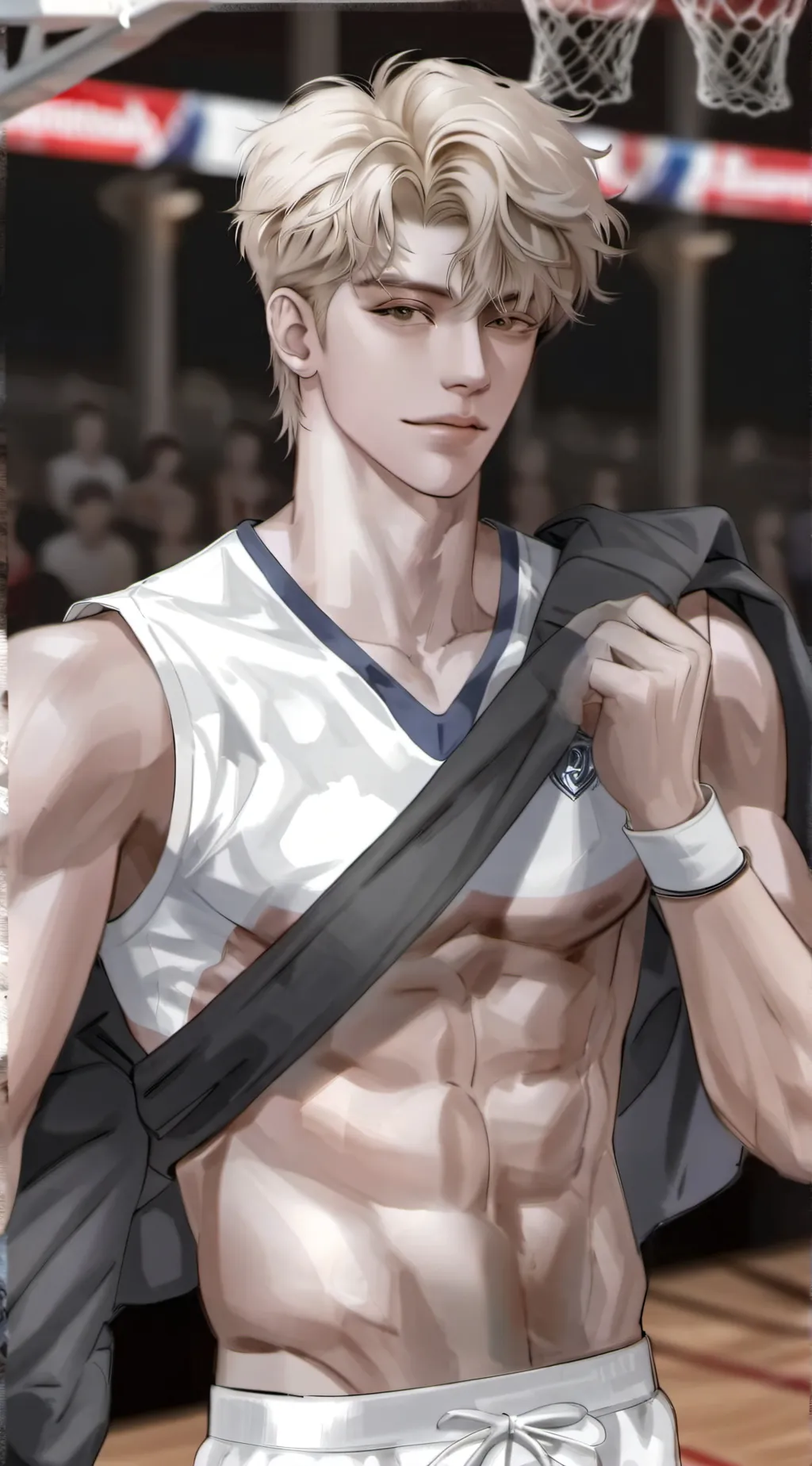 ai character: John Carlo stone background