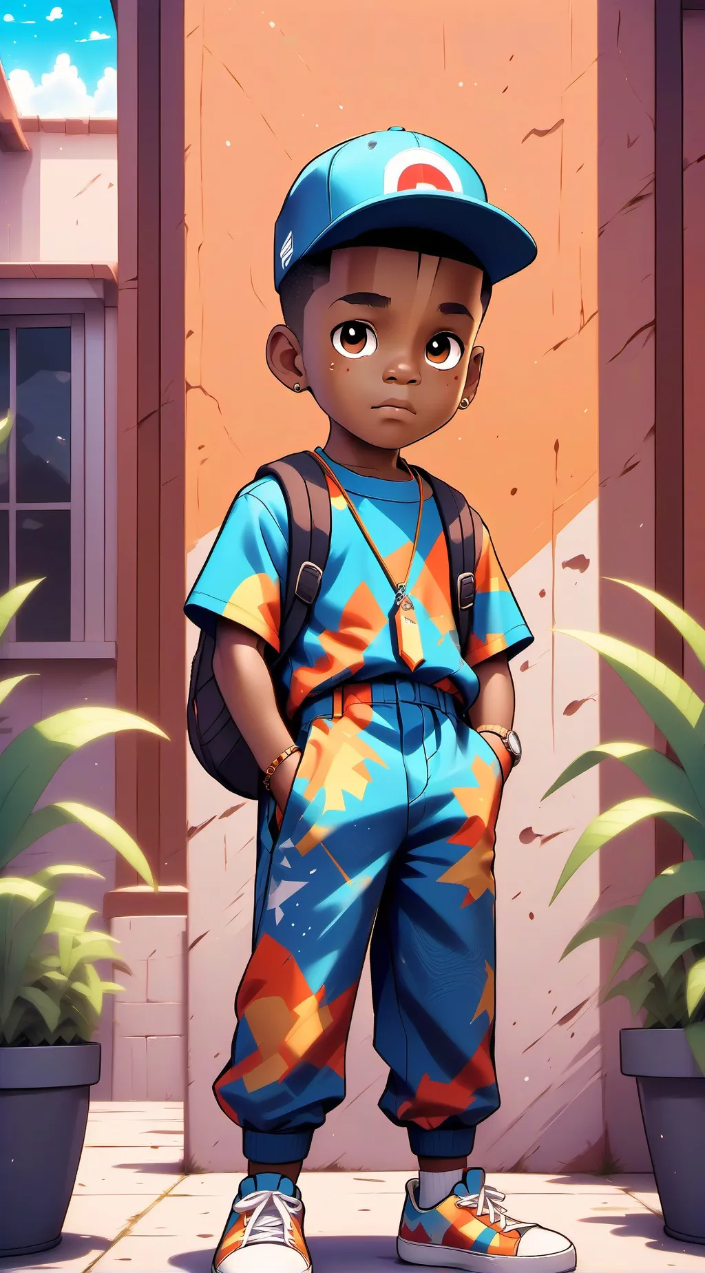 ai character: Marky background