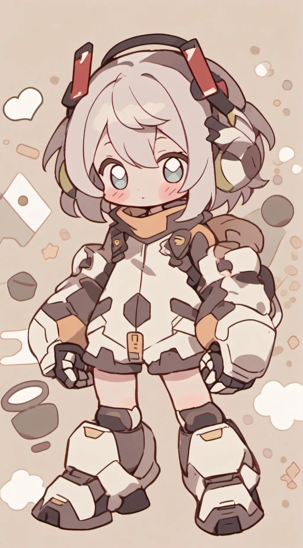 ai character: robot girl background