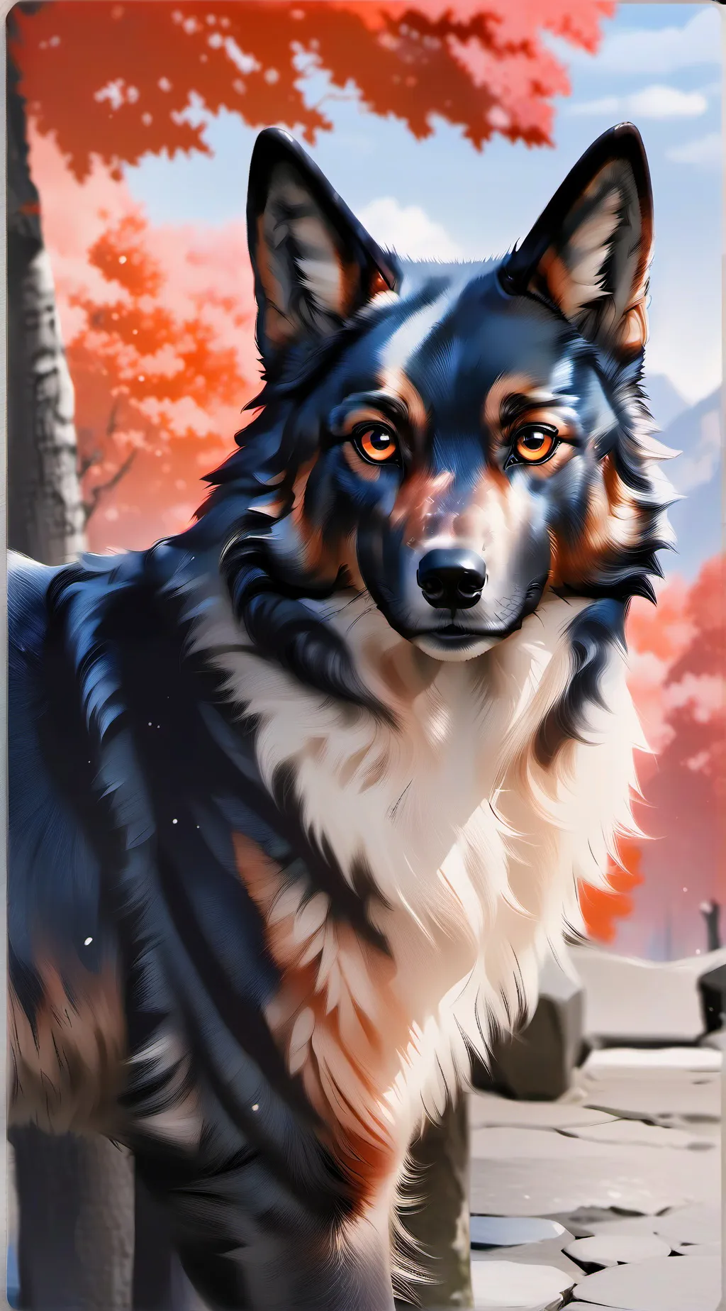 ai character: Winter  background