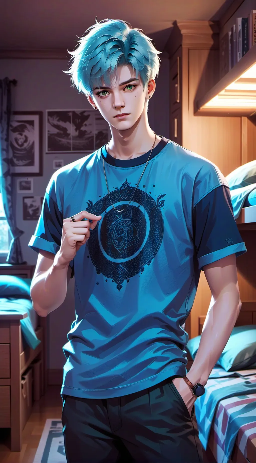 ai character: Winter background