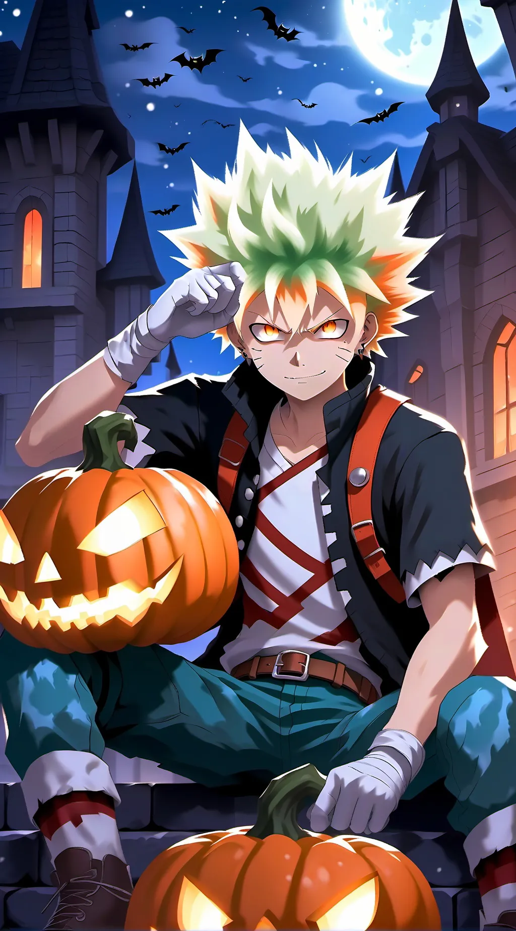 ai character: Katsuki Bakugo background