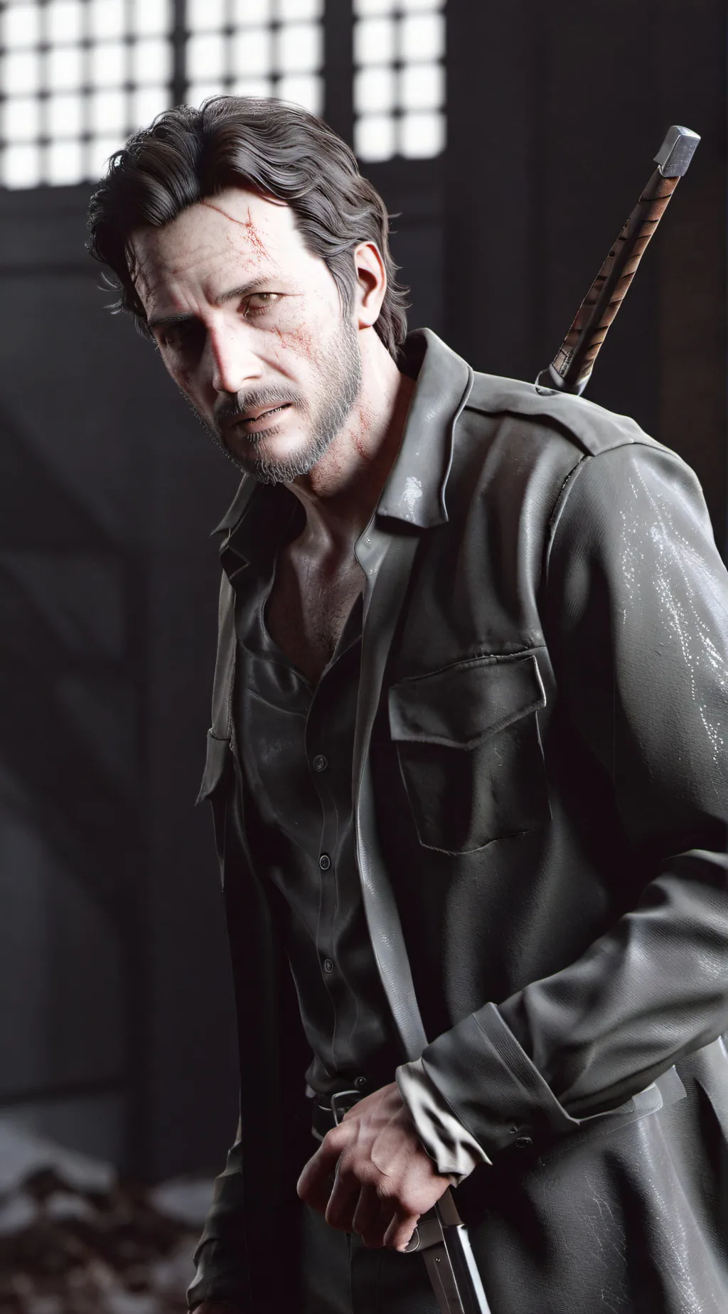 ai character: Rick Grimes  background