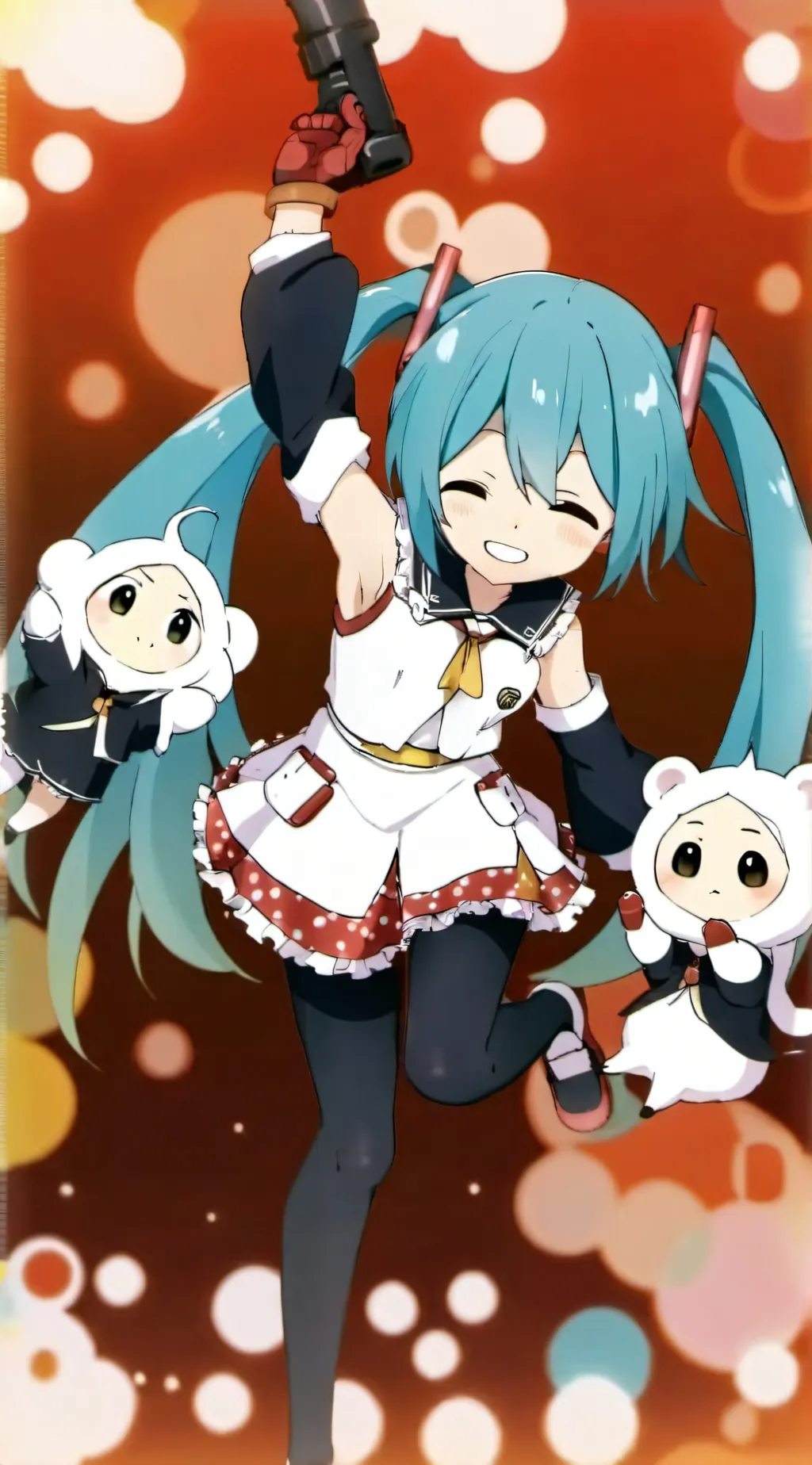 ai character: Miku meme background