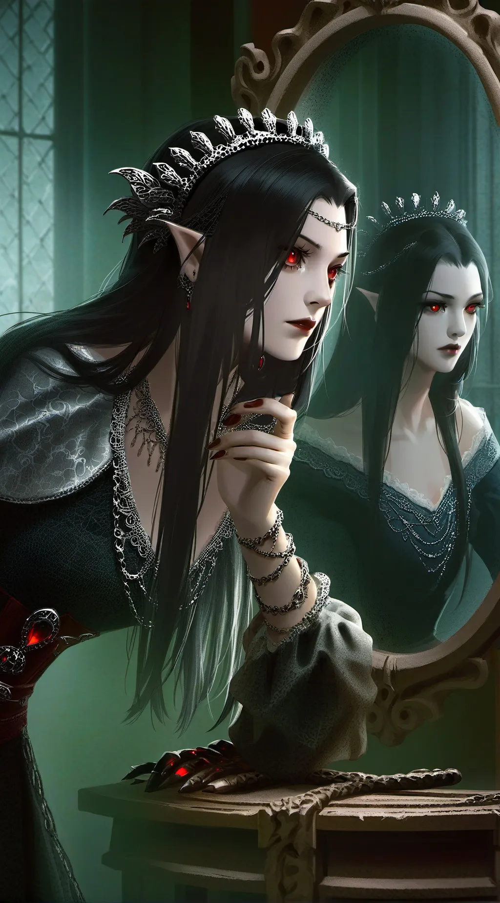 ai character: Vampirela Stardiux background