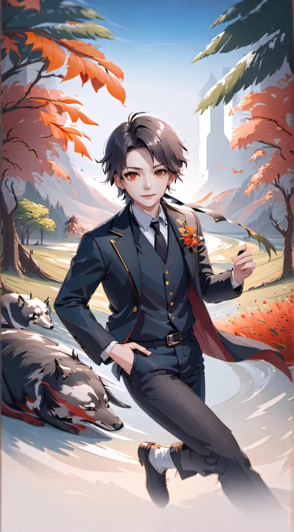 ai character: Damián  background