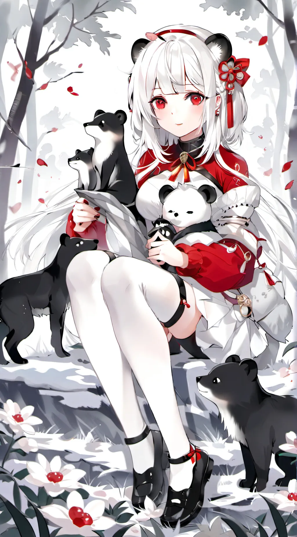 ai character: flower background