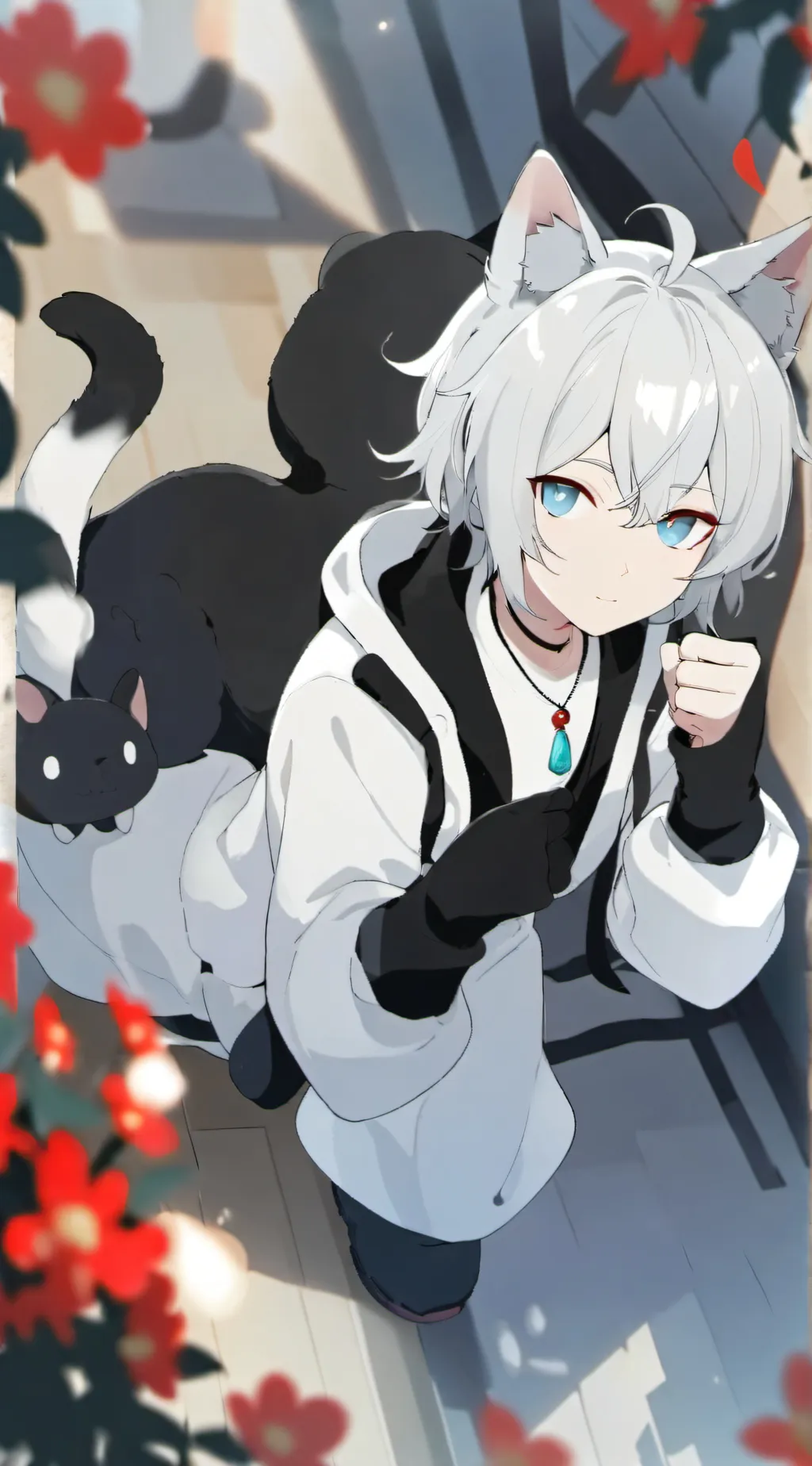 ai character: Cat boy background