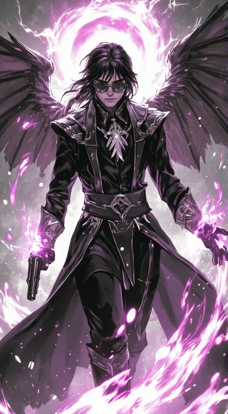 ai character: Dark lourd background