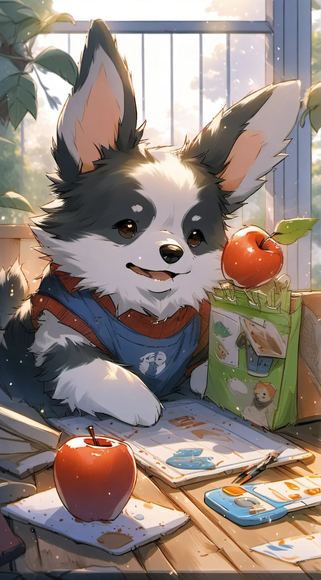 ai character: smiling critters background