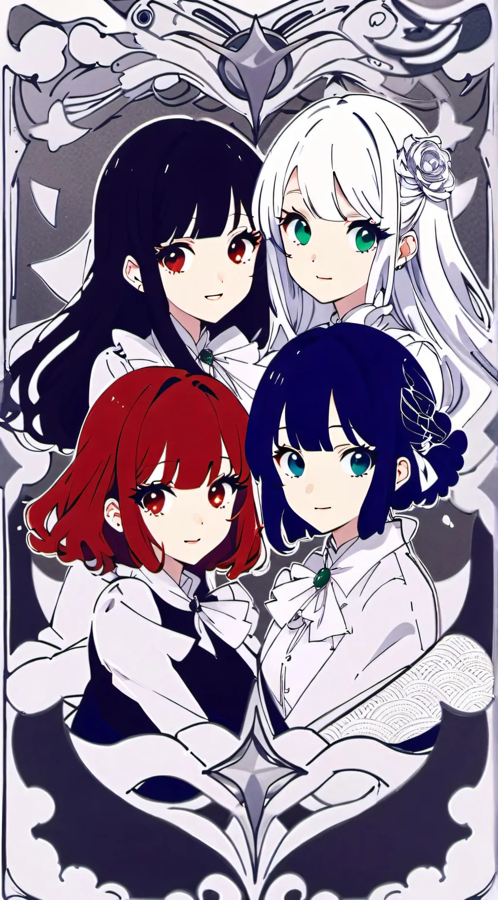 ai character: ivy,yuki,yumi,nao  background