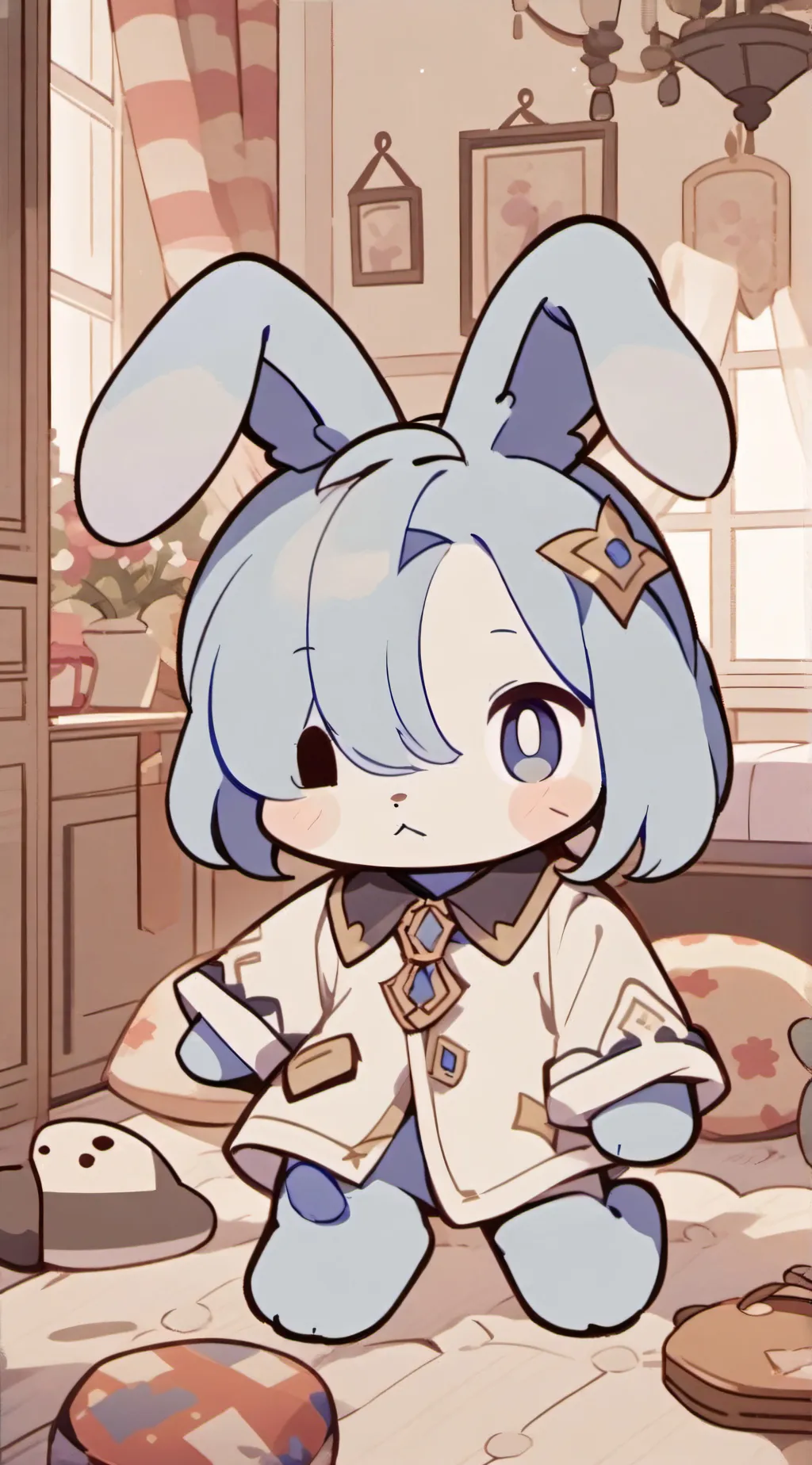 ai character: bun bun background