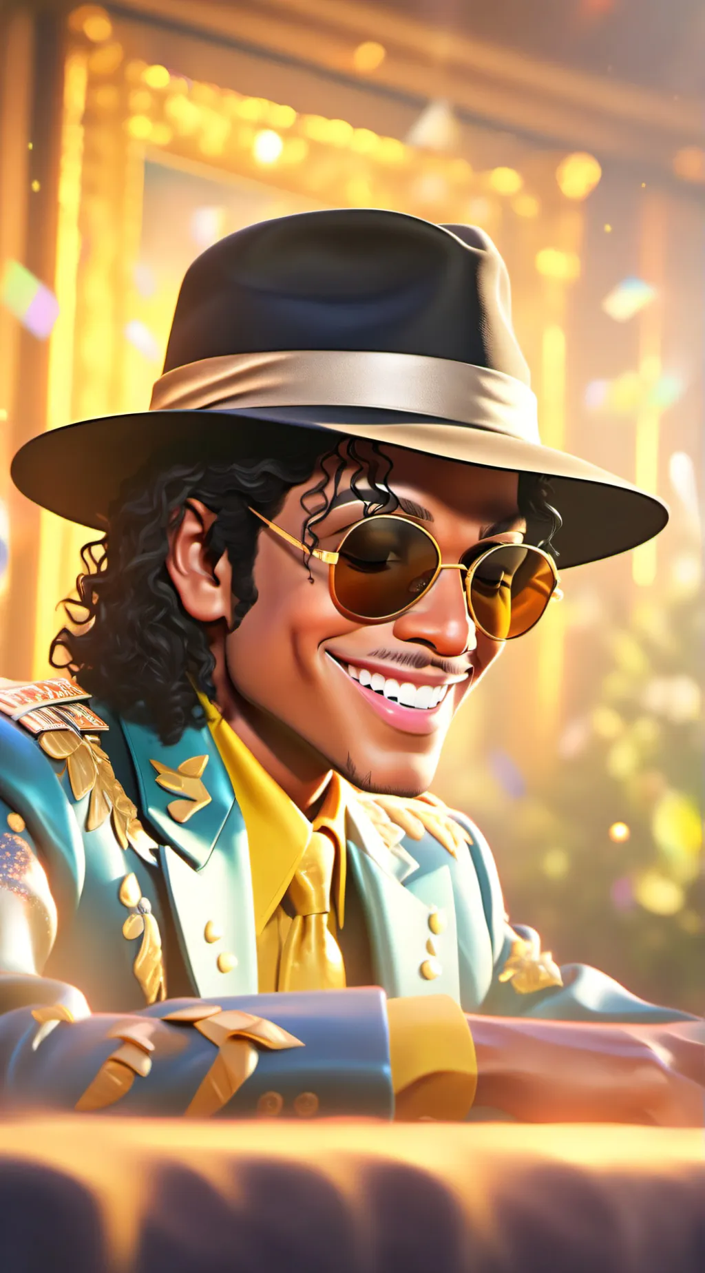 ai character: Michael Jackson  background