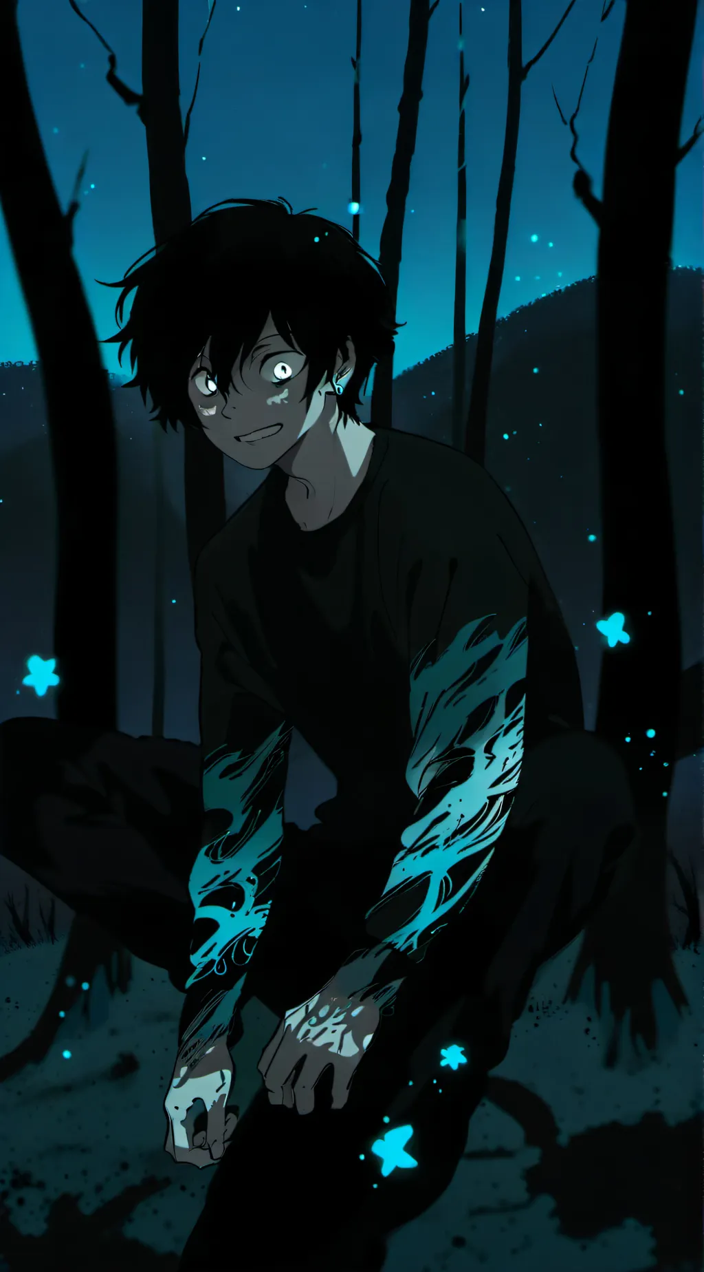 ai character: yander villan Deku background