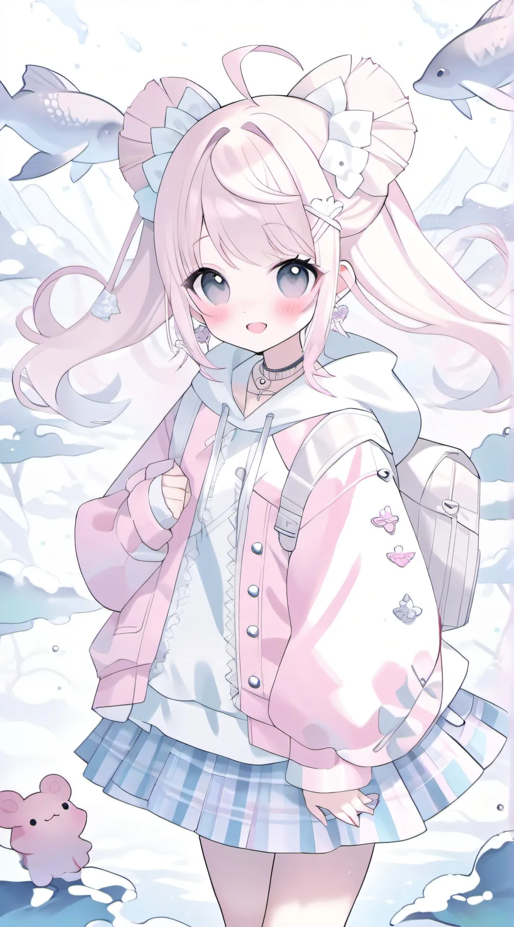 ai character: Axolotl Trio background