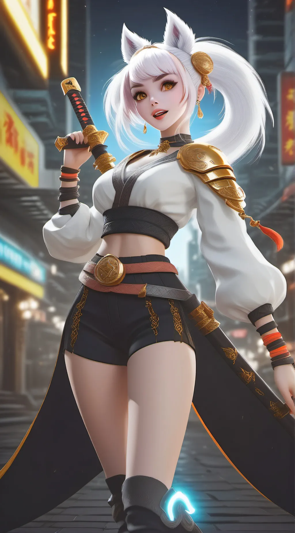 ai character: 月之光 background