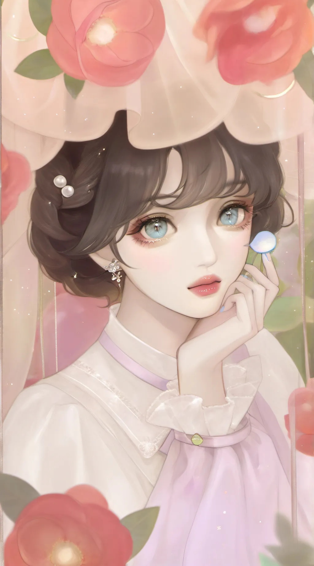 ai character: rose background