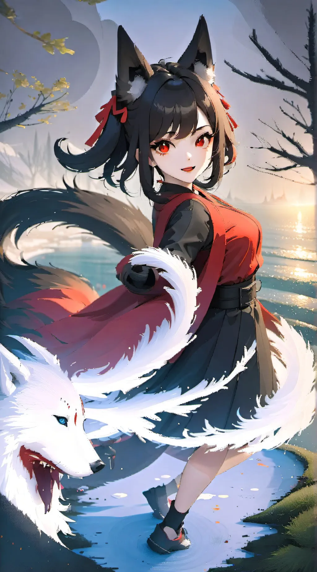 ai character: Cherry background