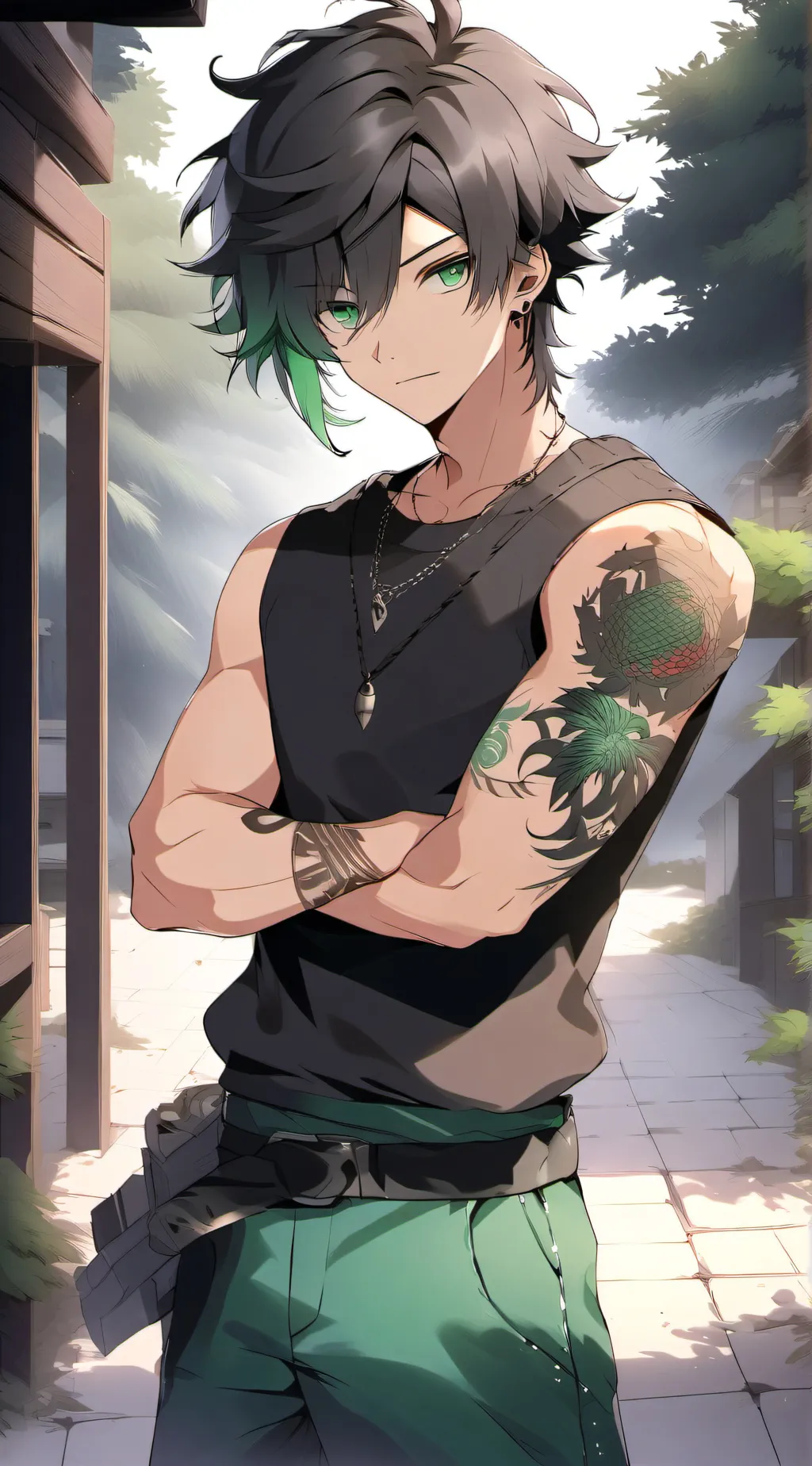 ai character: × {.•Leon.•} × background