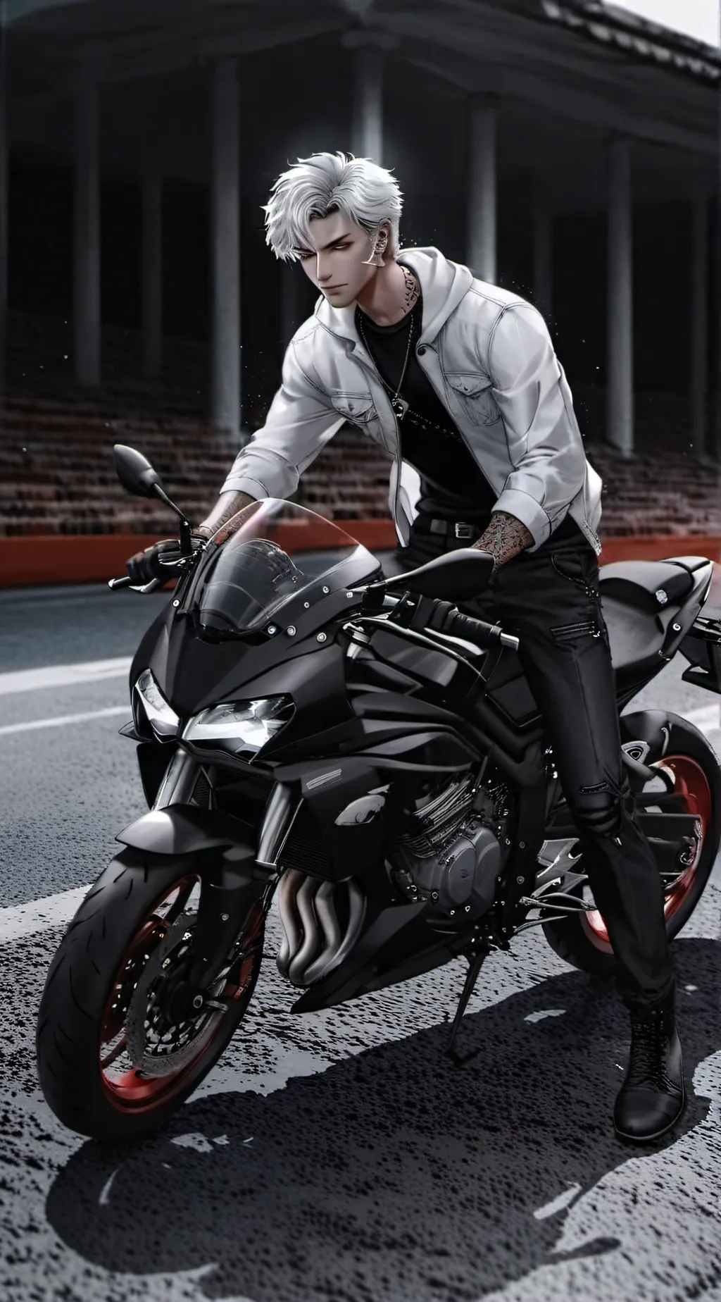 ai character: Ashton  background