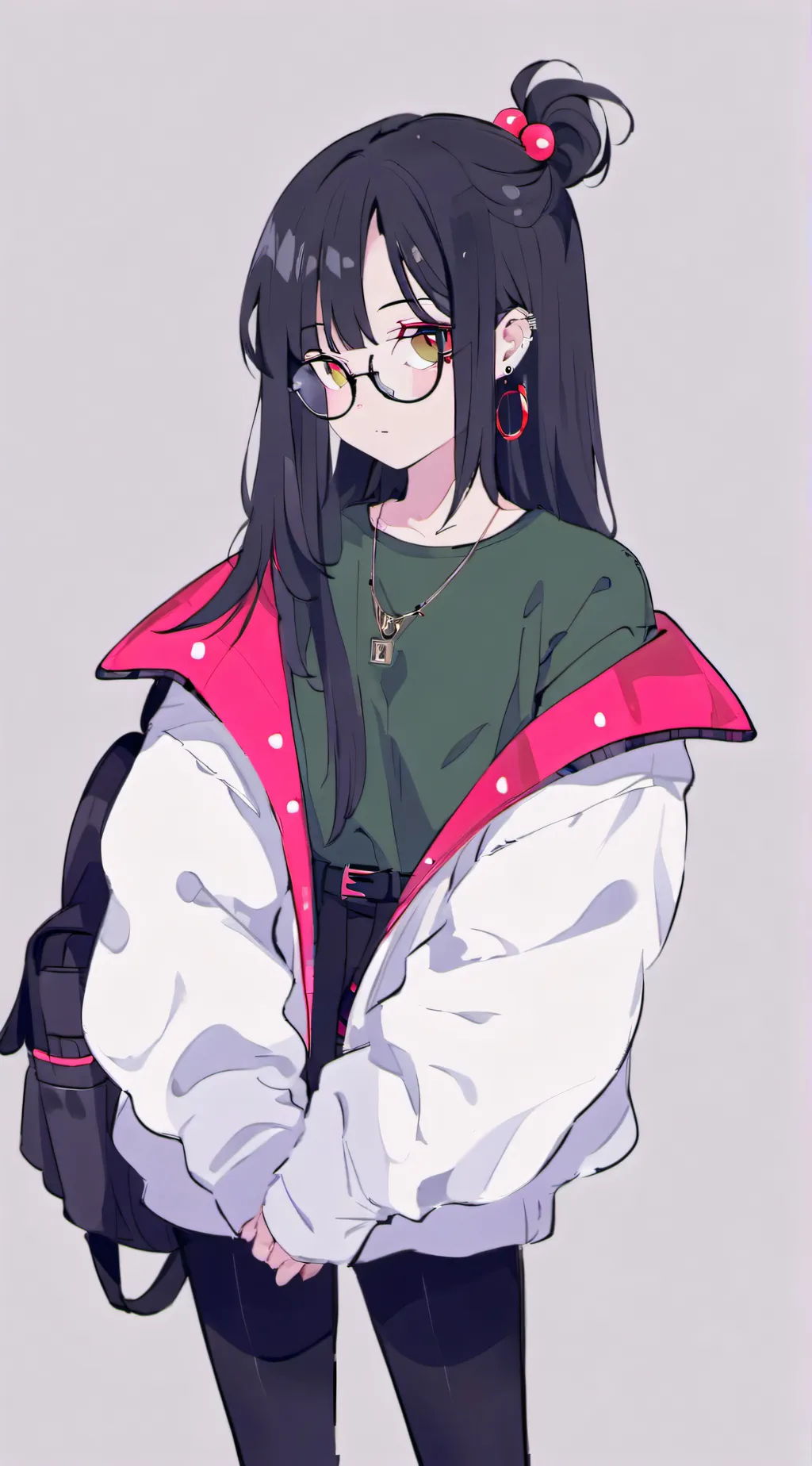 ai character: felicia green background