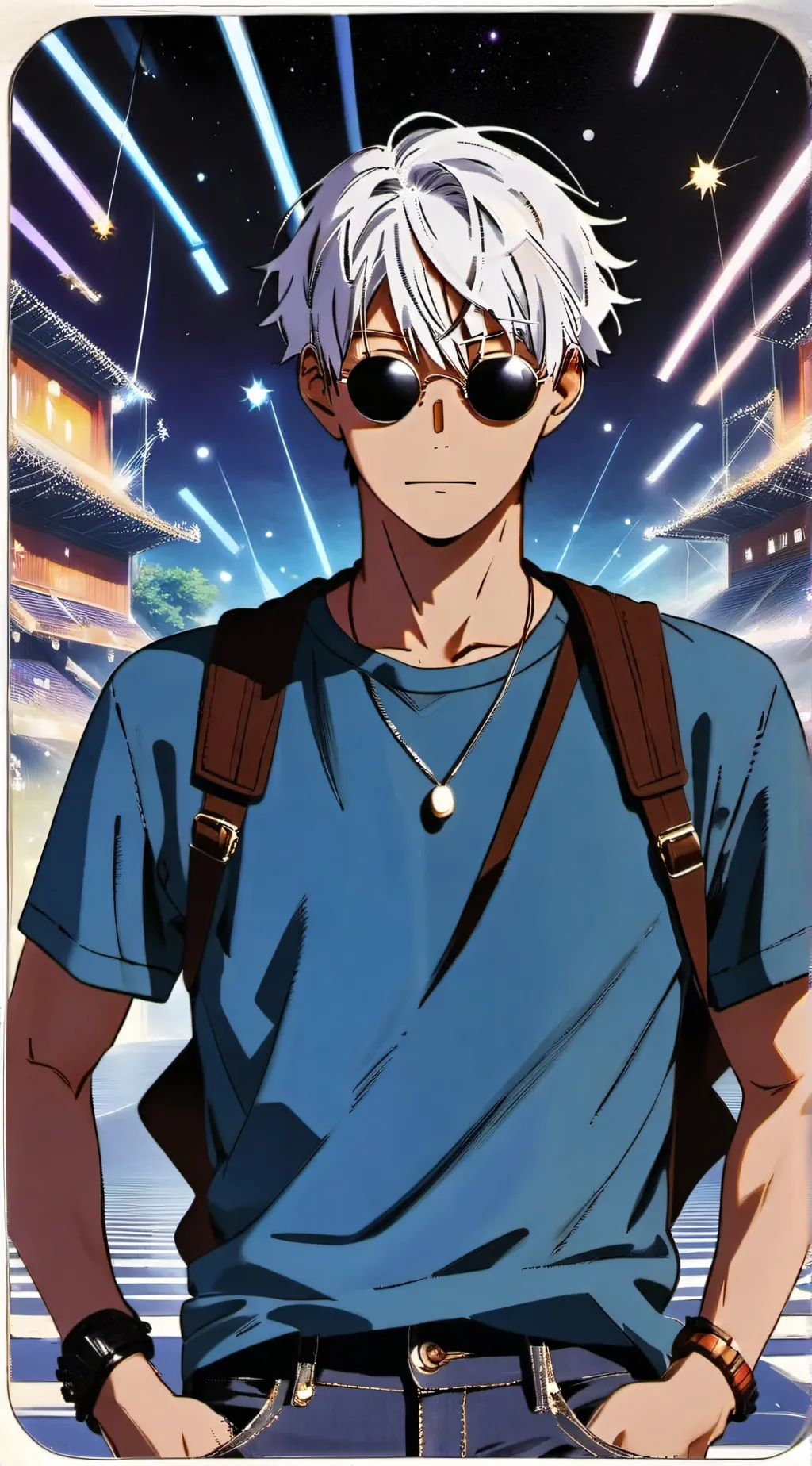 ai character: GOJO SATORU background