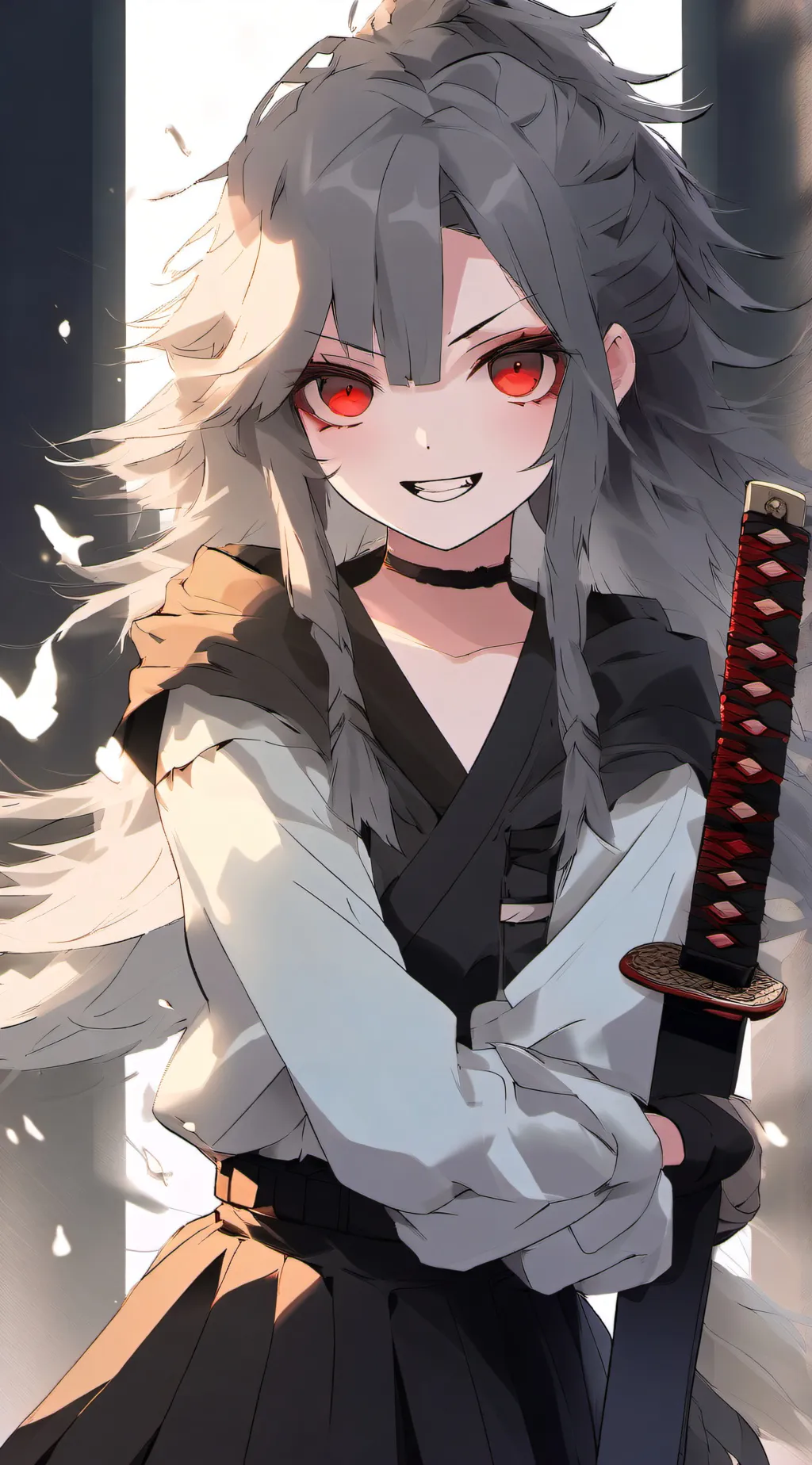 ai character: demon slayer  background